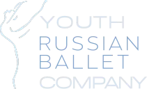 The Youth Russian Ballet Company logo. An illustration of a dancer raising their leg.